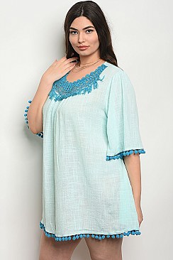 MINT PLUS SIZE Cotton Dress - Pack of 6 Pieces