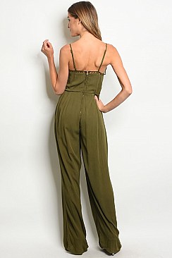Sleeveless Laced Top Wide Leg Jumpsuit - Pack of 8 Pieces