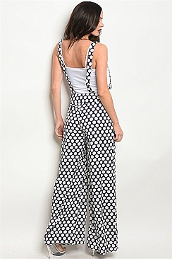 Polka Dot Wide Leg Overalls - Pack of 6 Pieces