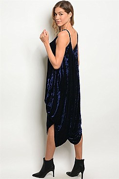 Sleeveless Crushed Velvet Jumpsuit - Pack of 6 Pieces