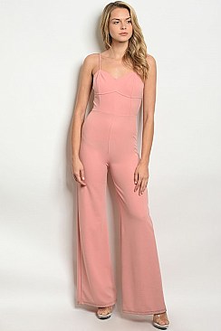 Sleeveless Sweetheart Neckline Wide Leg Jumpsuit - Pack of 6 Pieces