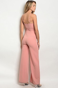 Sleeveless Sweetheart Neckline Wide Leg Jumpsuit - Pack of 6 Pieces