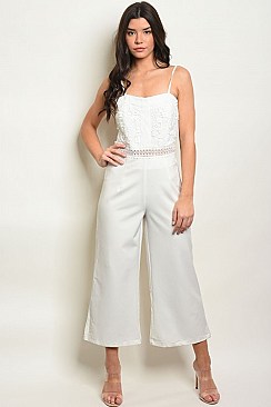 Sleeveless Scoop Neck Trim Detail Jumpsuit - Pack of 6 Pieces