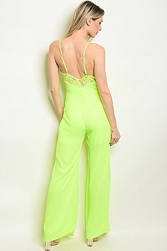 Sleeveless V-neck Wide Leg Jumpsuit - Pack of 6 Pieces