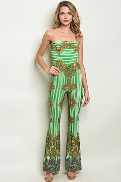 Sleeveless Tube Top and Printed Jumpsuit - Pack of 7 Pieces