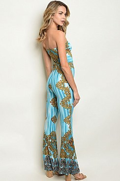 Sleeveless Tube Top and Printed Jumpsuit - Pack of 7 Pieces