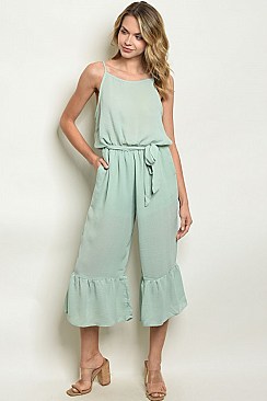 Ruffled Cropped Jumpsuit - Pack of 6 Pieces