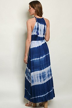 Sleeveless Tie Dye Tunic Maxi Dress - Pack of 6 Pieces