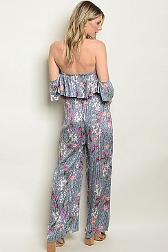 Floral Print Jumpsuit - Pack of 6 Pieces