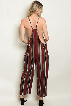 Stripes Overall Jumpsuit - Pack of 6 Pieces