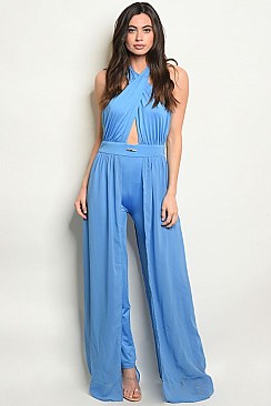 Sleeveless Cross Neck Jumpsuit - Pack of 6 Pieces