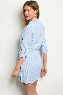 3/4 Sleeves Stripes Dress - Pack of 6 Pieces