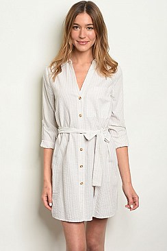 3/4 Sleeves Stripes Dress - Pack of 6 Pieces