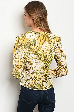 Animal Print Blouse - Pack of 6 Pieces