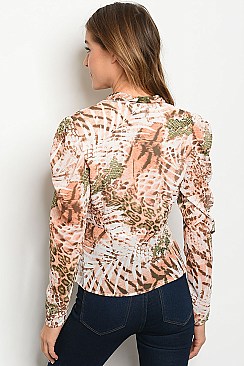 Animal Print Blouse - Pack of 6 Pieces