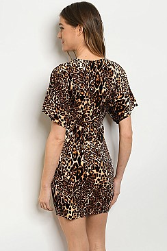 Leopard Print mini Dress - Pack of 6 Pieces