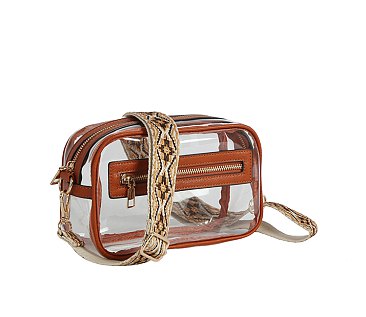 See Thru Boxy Crossbody Bag Guitar Strap