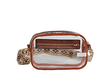 See Thru Boxy Crossbody Bag Guitar Strap