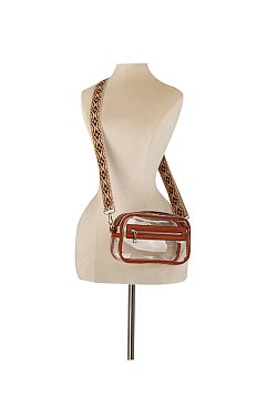 See Thru Boxy Crossbody Bag Guitar Strap