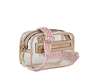 See Thru Boxy Crossbody Bag Guitar Strap
