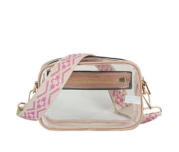 See Thru Boxy Crossbody Bag Guitar Strap