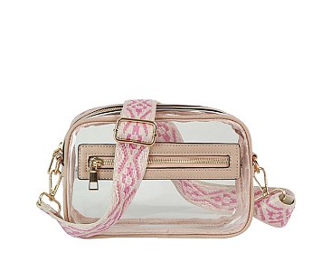 See Thru Boxy Crossbody Bag Guitar Strap
