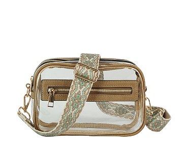 See Thru Boxy Crossbody Bag Guitar Strap