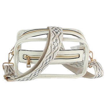 See Thru Boxy Crossbody Bag Guitar Strap