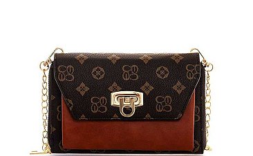 CM Monogram Zip Around Crossbody Clutch Wallet