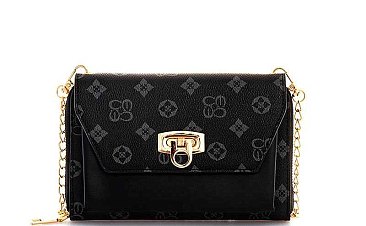 CM Monogram Zip Around Crossbody Clutch Wallet