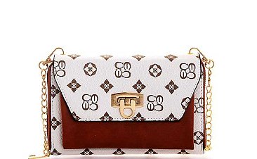 CM Monogram Zip Around Crossbody Clutch Wallet