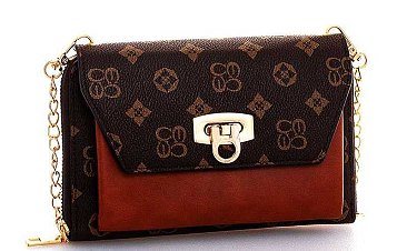 CM Monogram Zip Around Crossbody Clutch Wallet