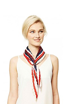 PLEATED NECKERCHIEF SCARF BANDANA