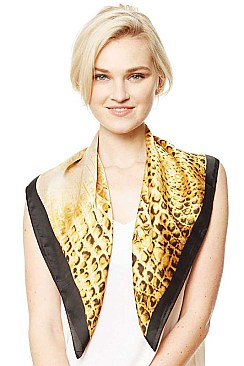 FRAMED ANIMAL PRINT SQUARE SCARF