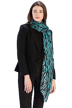 STYLISH TIGER PRINT LONG SCARF