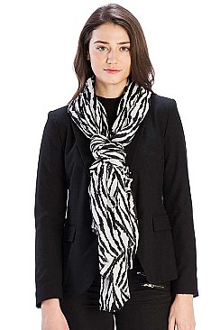 STYLISH TIGER PRINT LONG SCARF