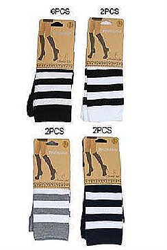 PACK OF 12 FASHION KNEE HIGH BOOT SOCKS