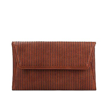 STYLISH CUTTING PATTERN ENVELOPE CLUTCH WITH CHAIN JYCTCL-0017