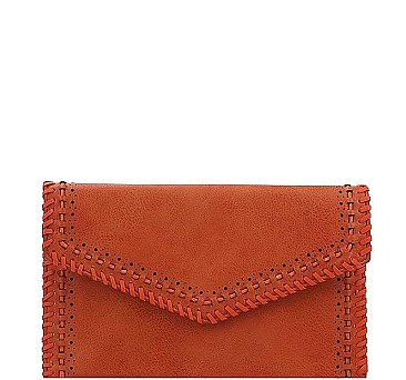 CLASSIC LINKED STRING ENVELOPE CLUTCH WITH CHAIN JYCTCL-0018