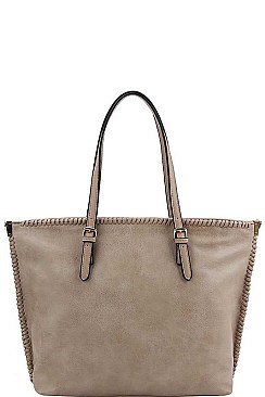 CHIC TEXTURED PU LEATHER FASHION DESIGNER SHOPPER BAG JYCTD-0013