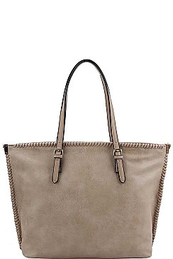 CHIC TEXTURED PU LEATHER FASHION DESIGNER SHOPPER BAG JYCTD-0013