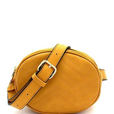 Chevron Quilted Pattern Fashion Round Fanny Pack MH-CTJY0013