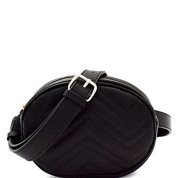 Chevron Quilted Pattern Fashion Round Fanny Pack MH-CTJY0013