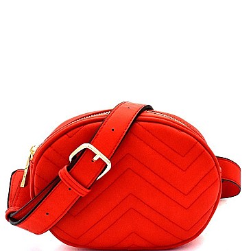 Chevron Quilted Pattern Fashion Round Fanny Pack MH-CTJY0013