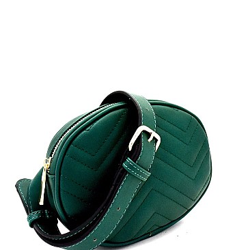 Chevron Quilted Pattern Fashion Round Fanny Pack MH-CTJY0013