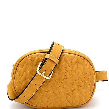 Stylish Quilted Pattern Round Fanny Pack CTJY0014-MH