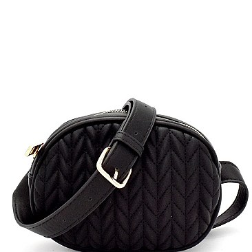 Stylish Quilted Pattern Round Fanny Pack CTJY0014-MH