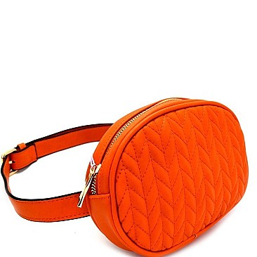 Stylish Quilted Pattern Round Fanny Pack CTJY0014-MH