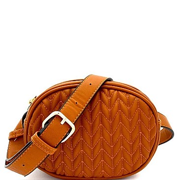 Stylish Quilted Pattern Round Fanny Pack CTJY0014-MH