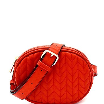 Stylish Quilted Pattern Round Fanny Pack CTJY0014-MH